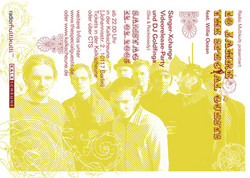 Flyer: The Special Guests 10 Jahres Party (Hinten - Bandfoto von Anja Pietsch)